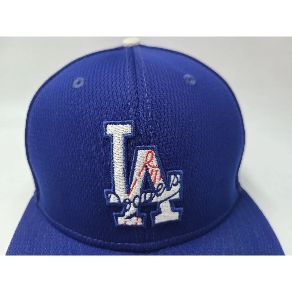 Los Angeles Dodgers New Era 59Fifty Fitted 7 Hat Cap Polyester MLB Baseball Blue